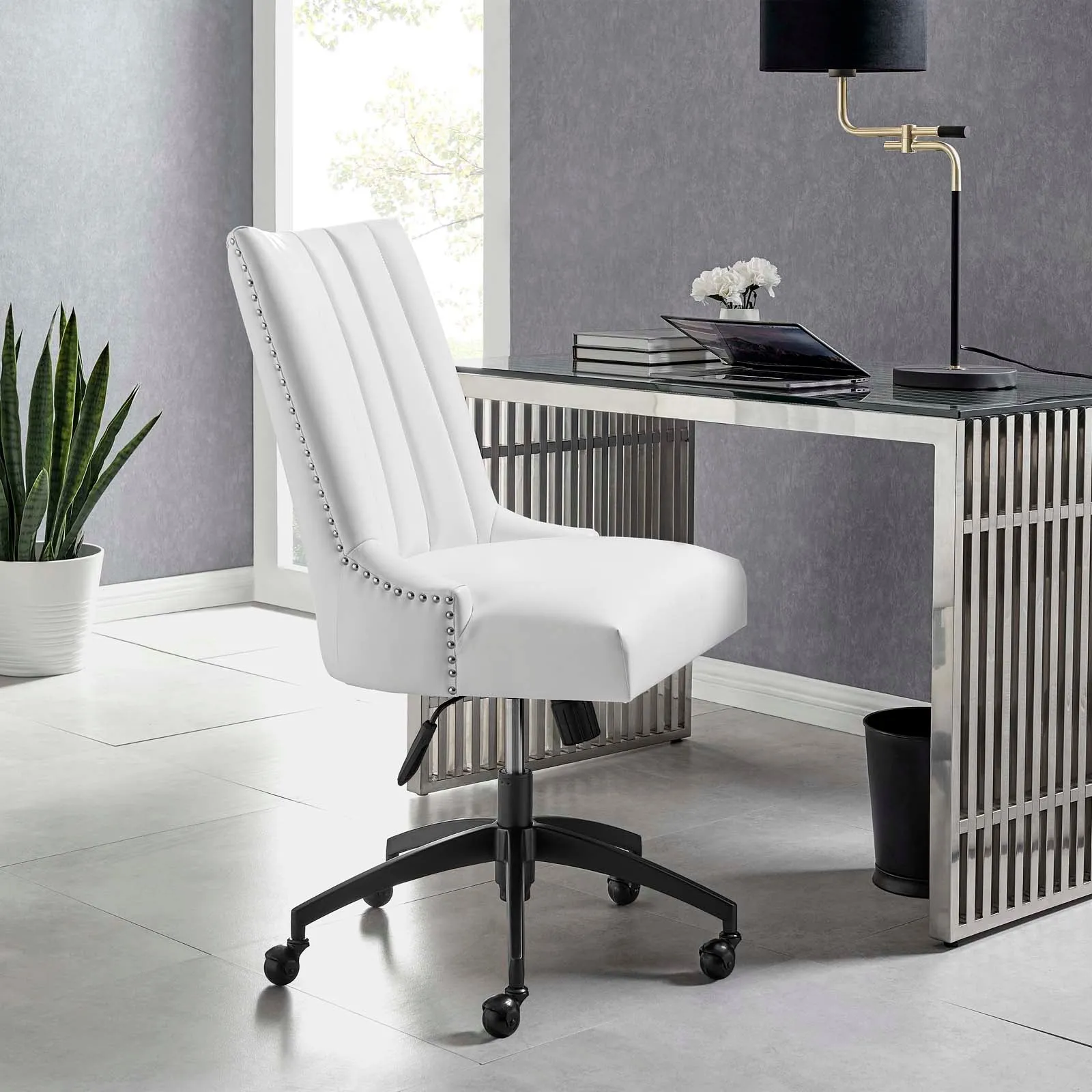 Empower Channel Tufted Vegan Leather Office Chair