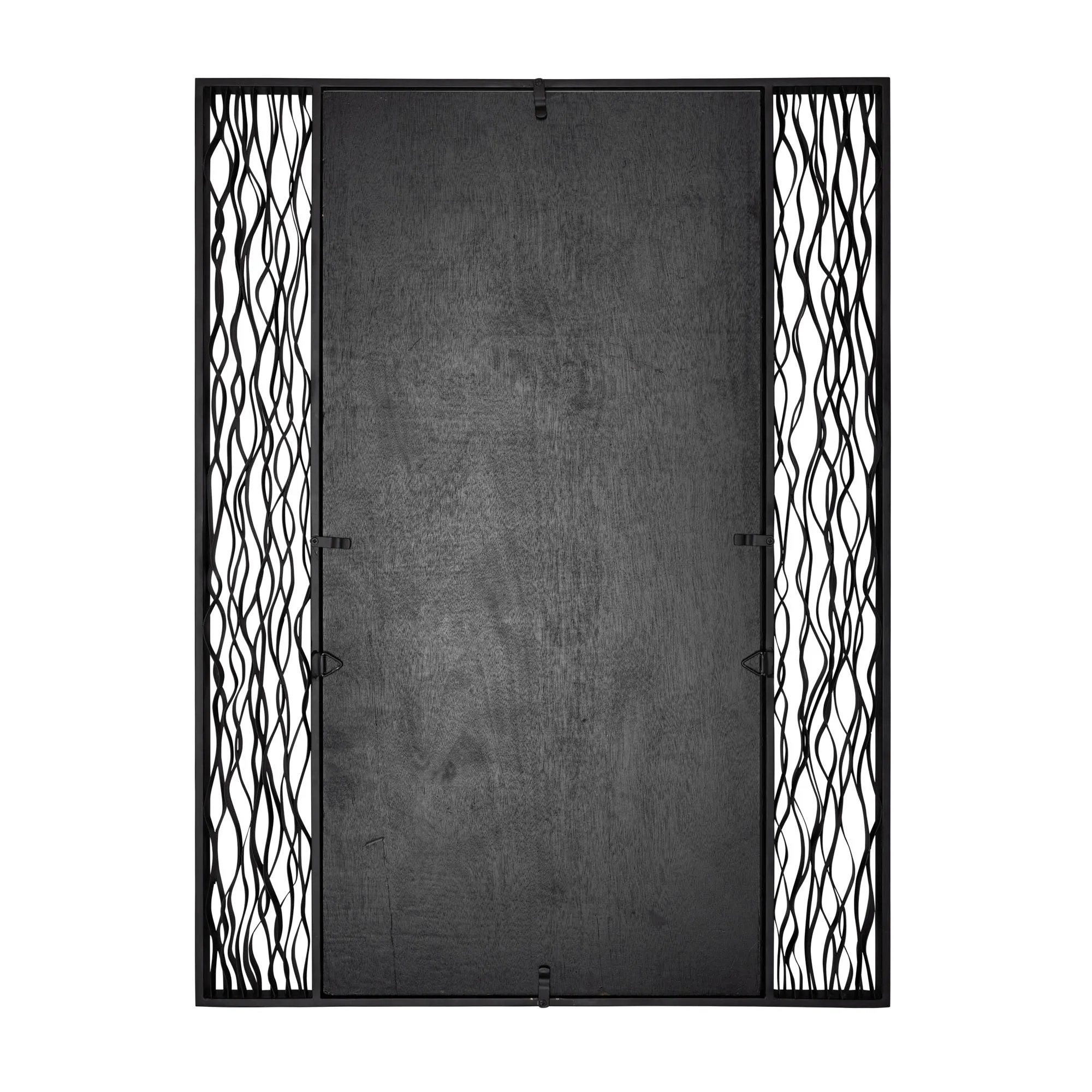 Estela 380MI30BMBFG 30-Inch Rectangular Mirror - Matte Black/French Gold