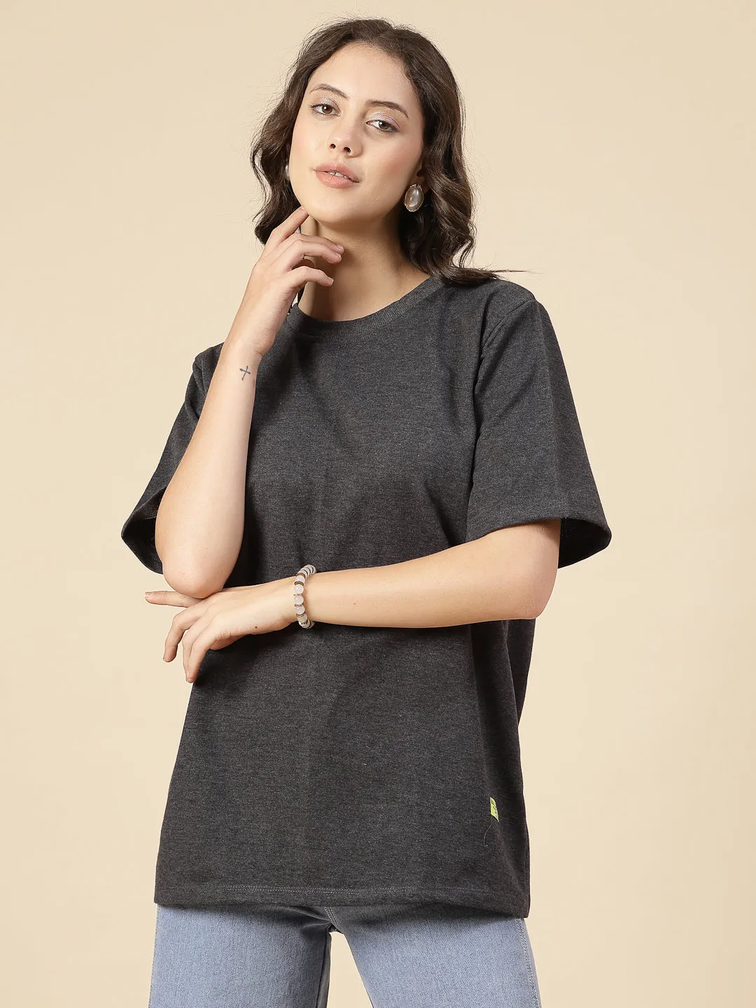 Fashionably Oversized Terry Print Tees