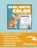 Fennec Fox Read Write Color