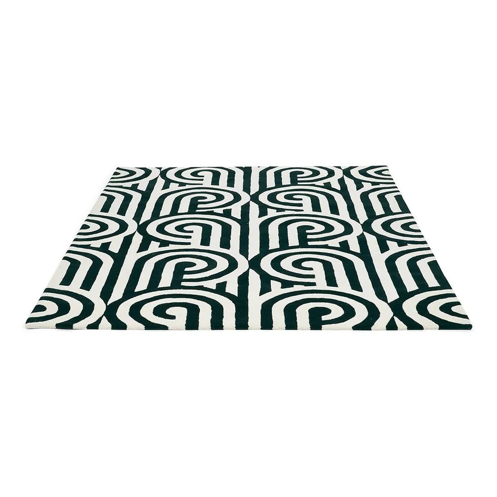 Florence Broadhurst Turnabouts Designer Rug - Black