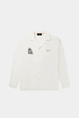 Game of the Gods Graffiti Corduroy Shirt White Swan