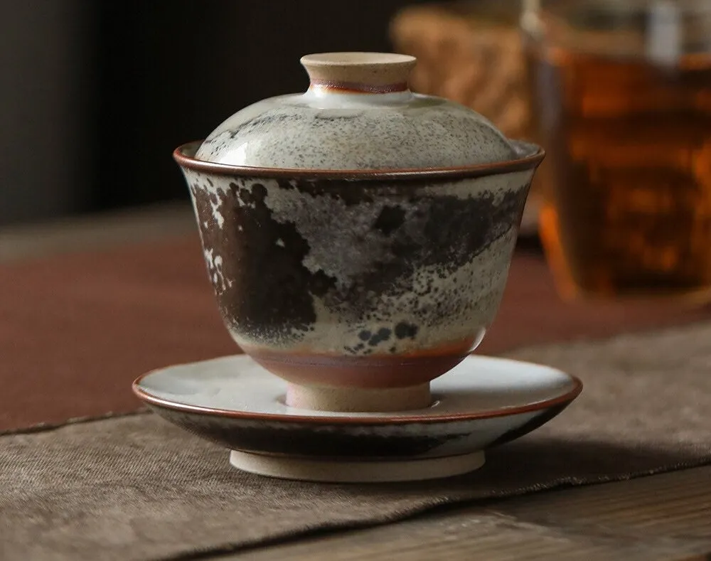 Gohobi Handmade Black Ink Gaiwan (Short version)