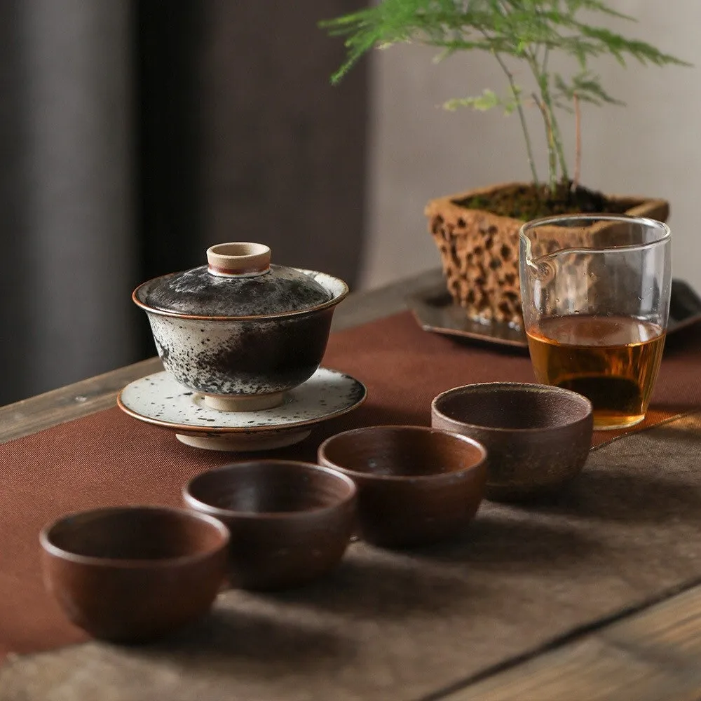 Gohobi Handmade Black Ink Gaiwan (Short version)