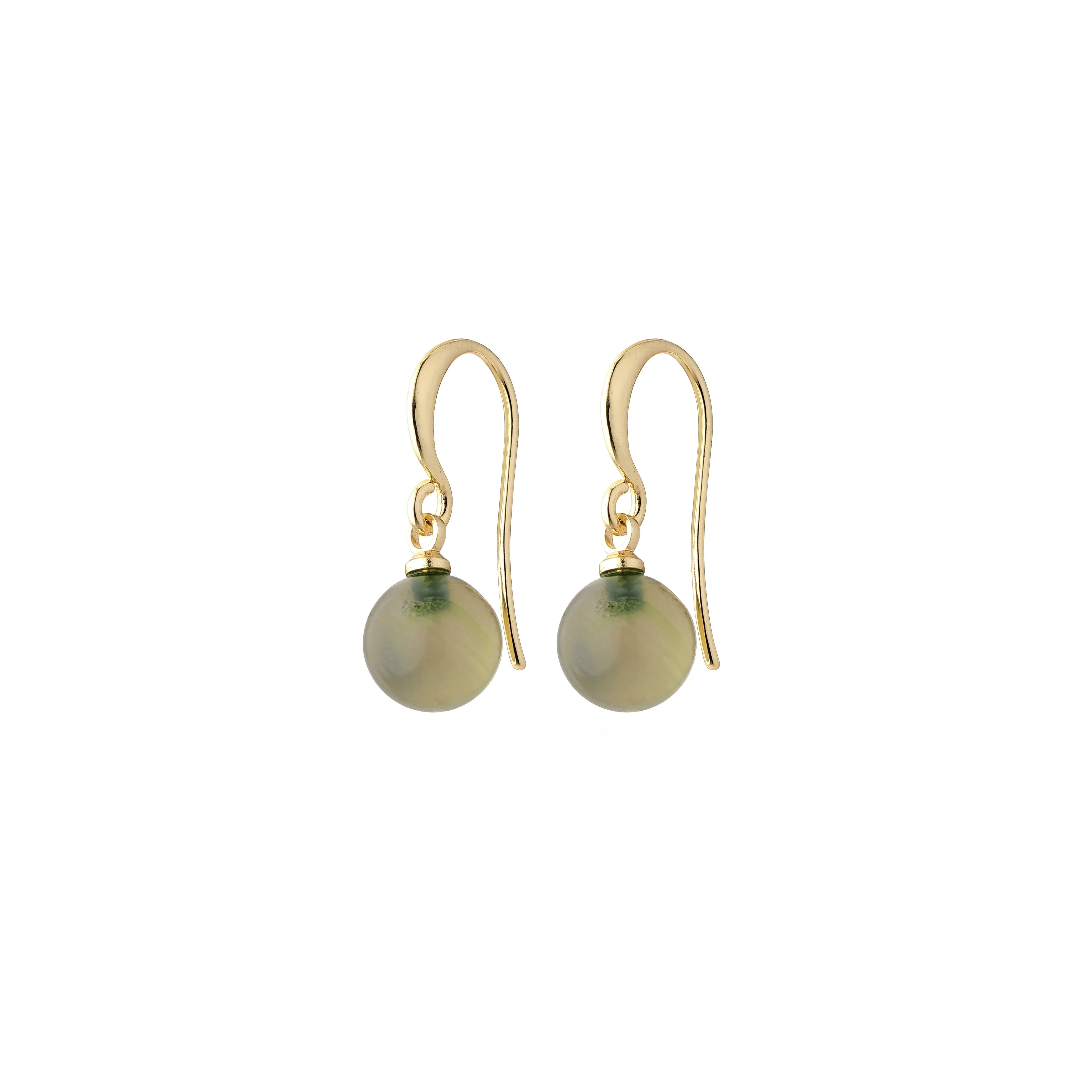 GOLDIE green earrings gold-plated