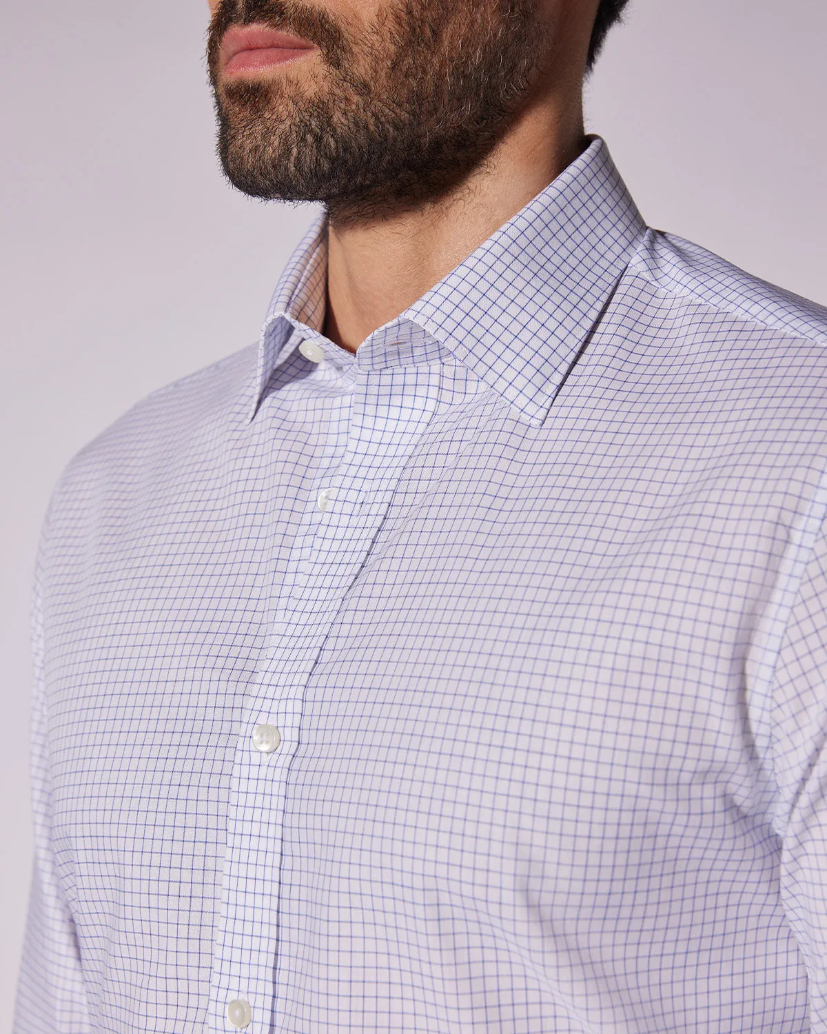 Graph Checked Shirt - Dark Blue