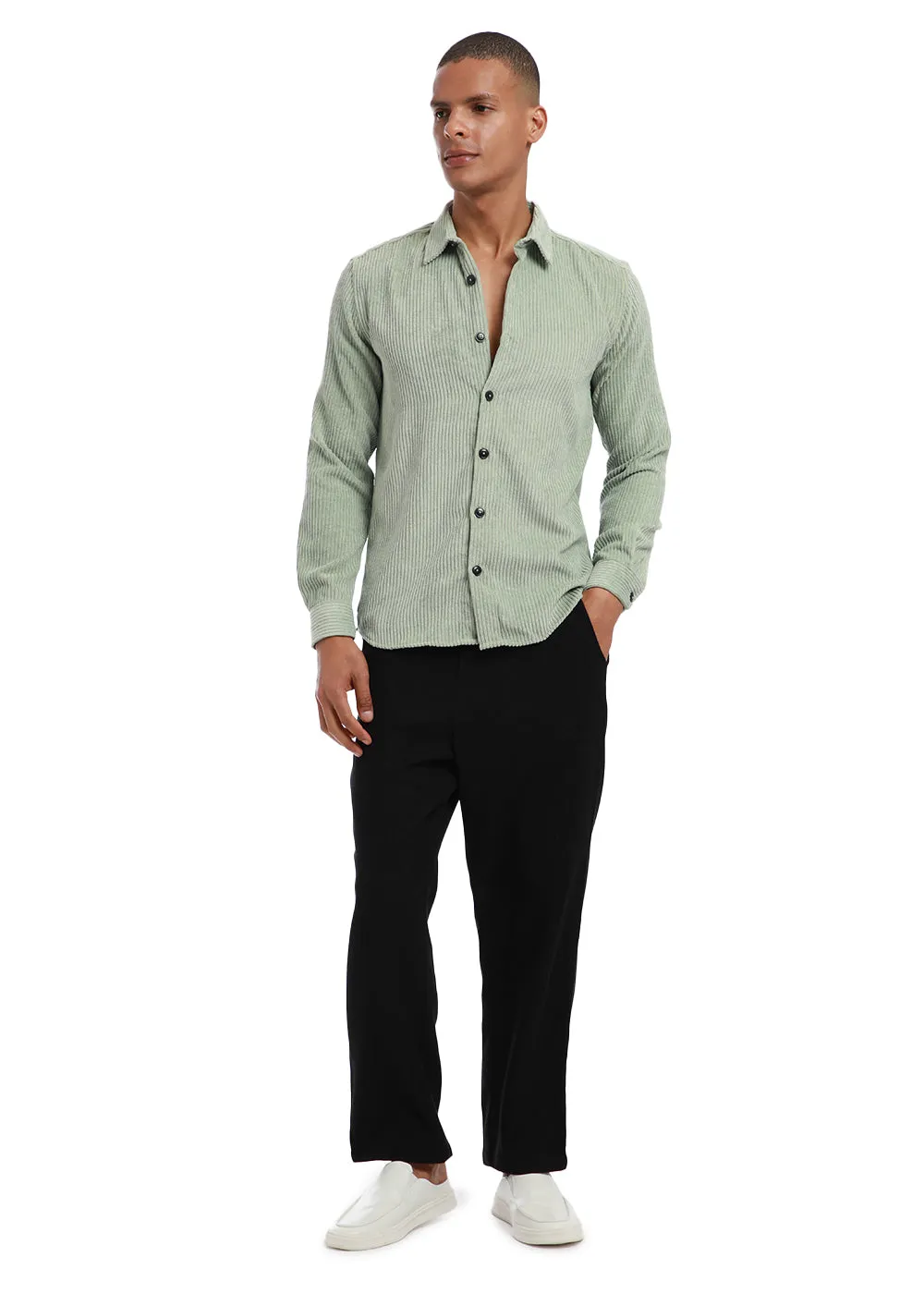 Green Corduroy Shirt