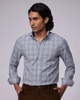 Grey & White Checked Shirt