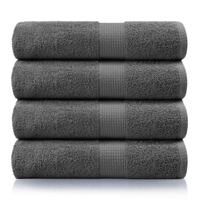 Halle 4 Piece 100% Cotton Bath Sheet Towel Set (Set of 4)