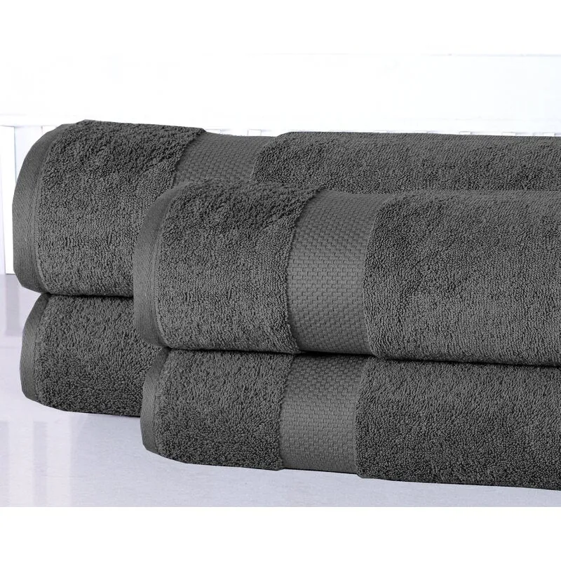 Halle 4 Piece 100% Cotton Bath Sheet Towel Set (Set of 4)