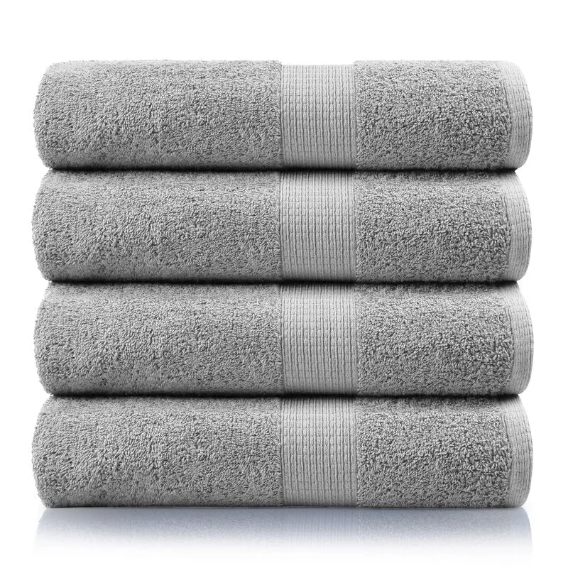 Halle 4 Piece 100% Cotton Bath Sheet Towel Set (Set of 4)