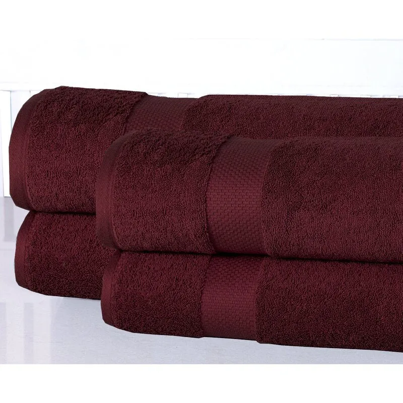 Halle 4 Piece 100% Cotton Bath Sheet Towel Set (Set of 4)