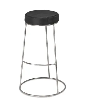 Henry Round Leather Bar Stool