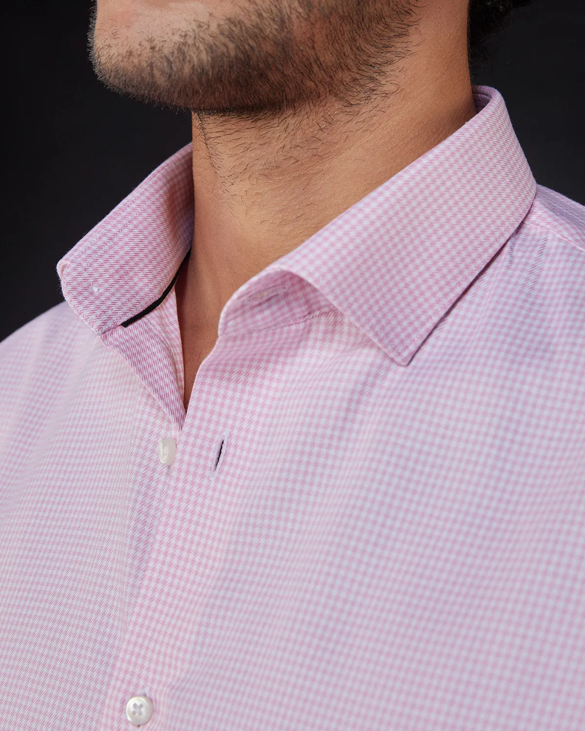 Houndstooth Shirt - Pink