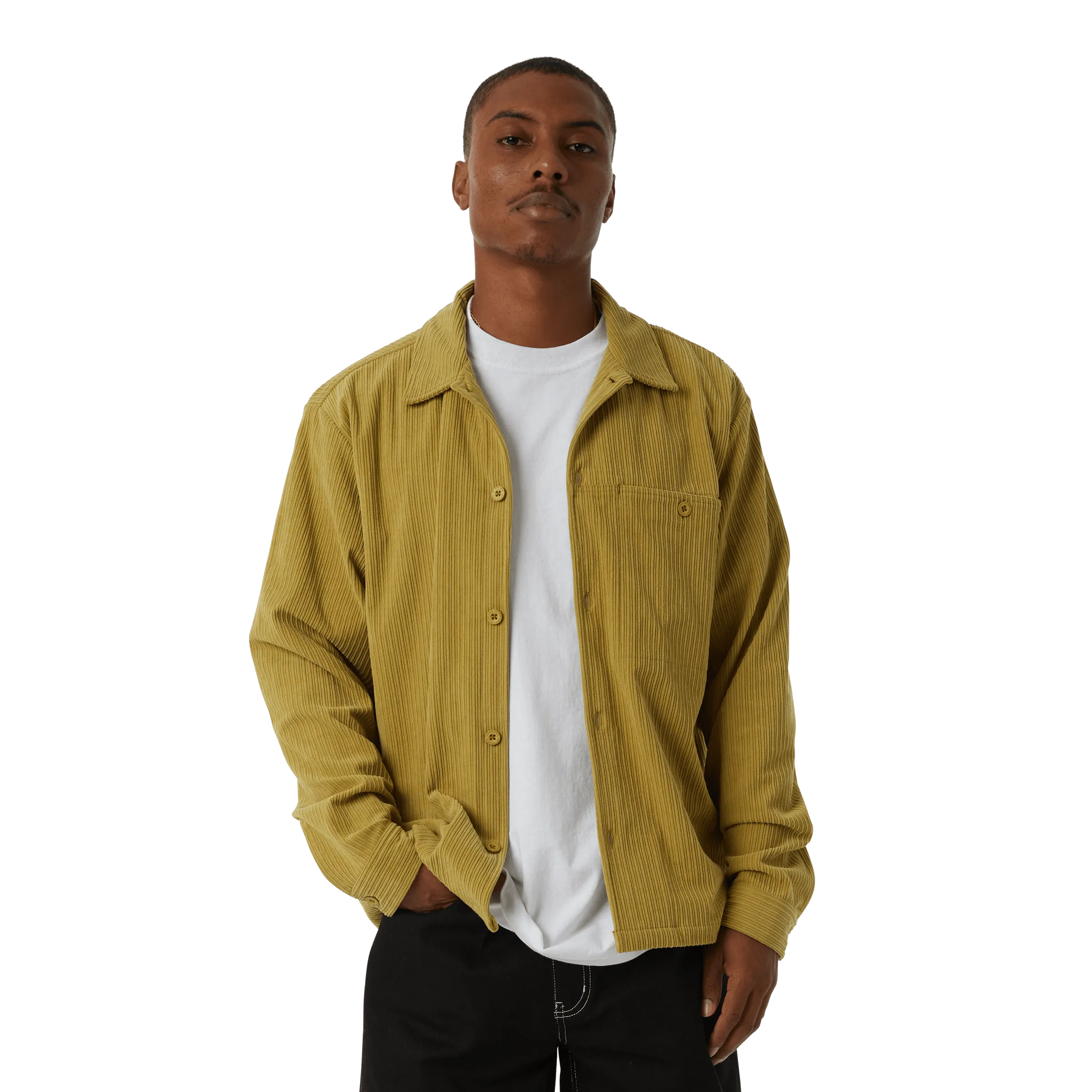 Mens Huf Co. Corduroy Overshirt - Stylish Casual Jacket with Soft Fabric