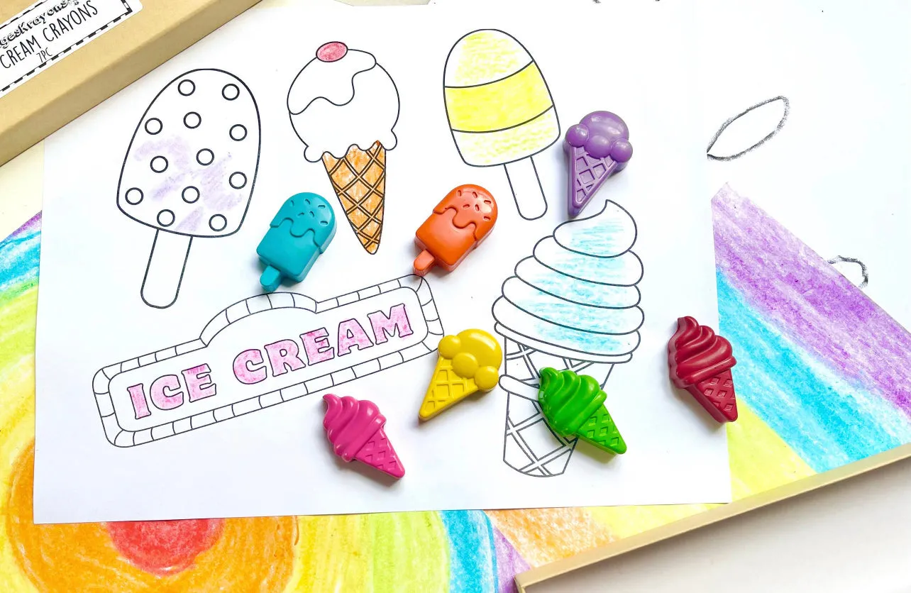 Ice Cream Crayons Gift Box Set