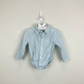 Janie and Jack Blue Plaid Bodysuit 12-18 Months