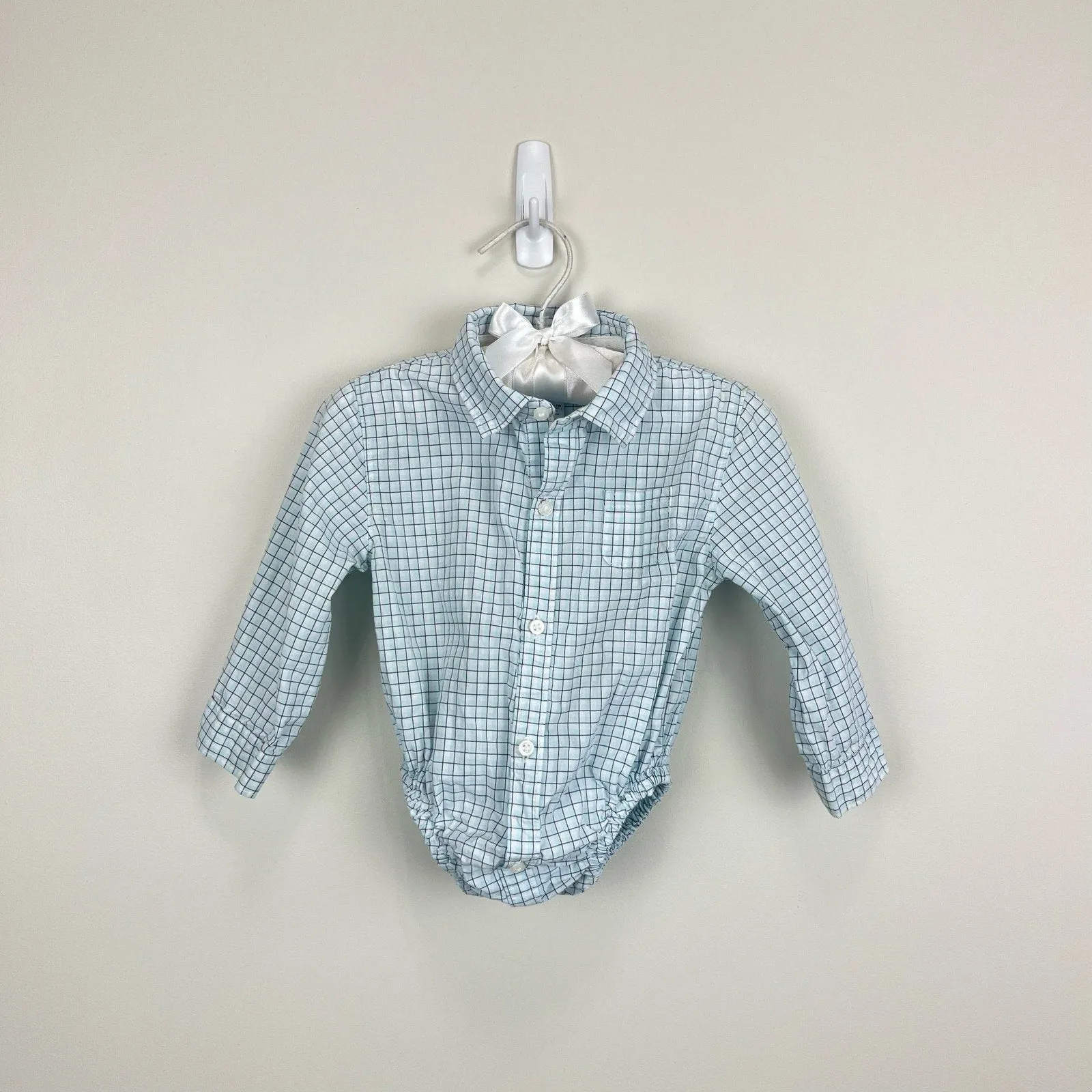 Janie and Jack Blue Plaid Bodysuit 12-18 Months