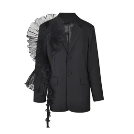 Jazz Up Blazer with Organza Decoration