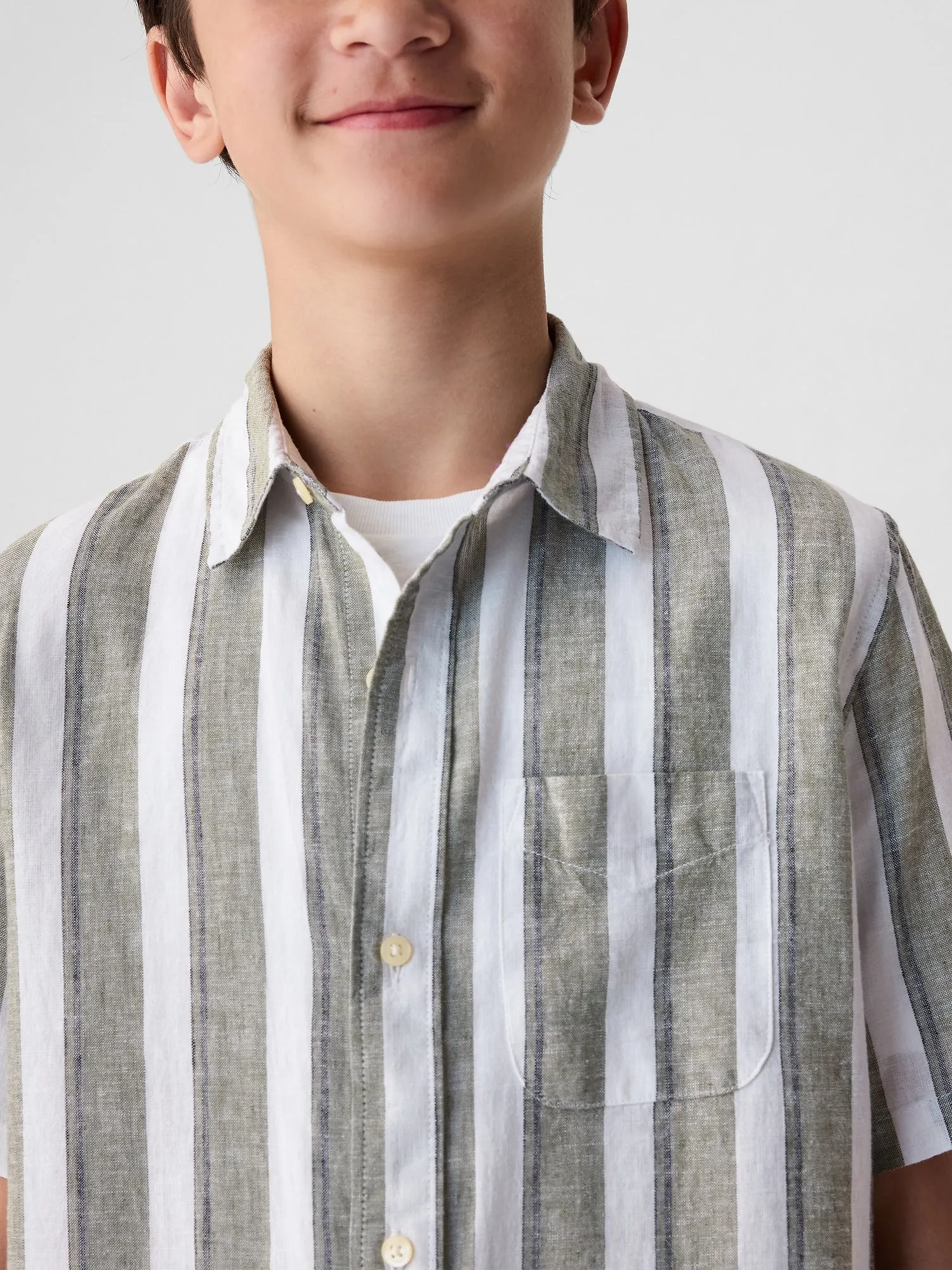 Kids Linen-Blend Shirt