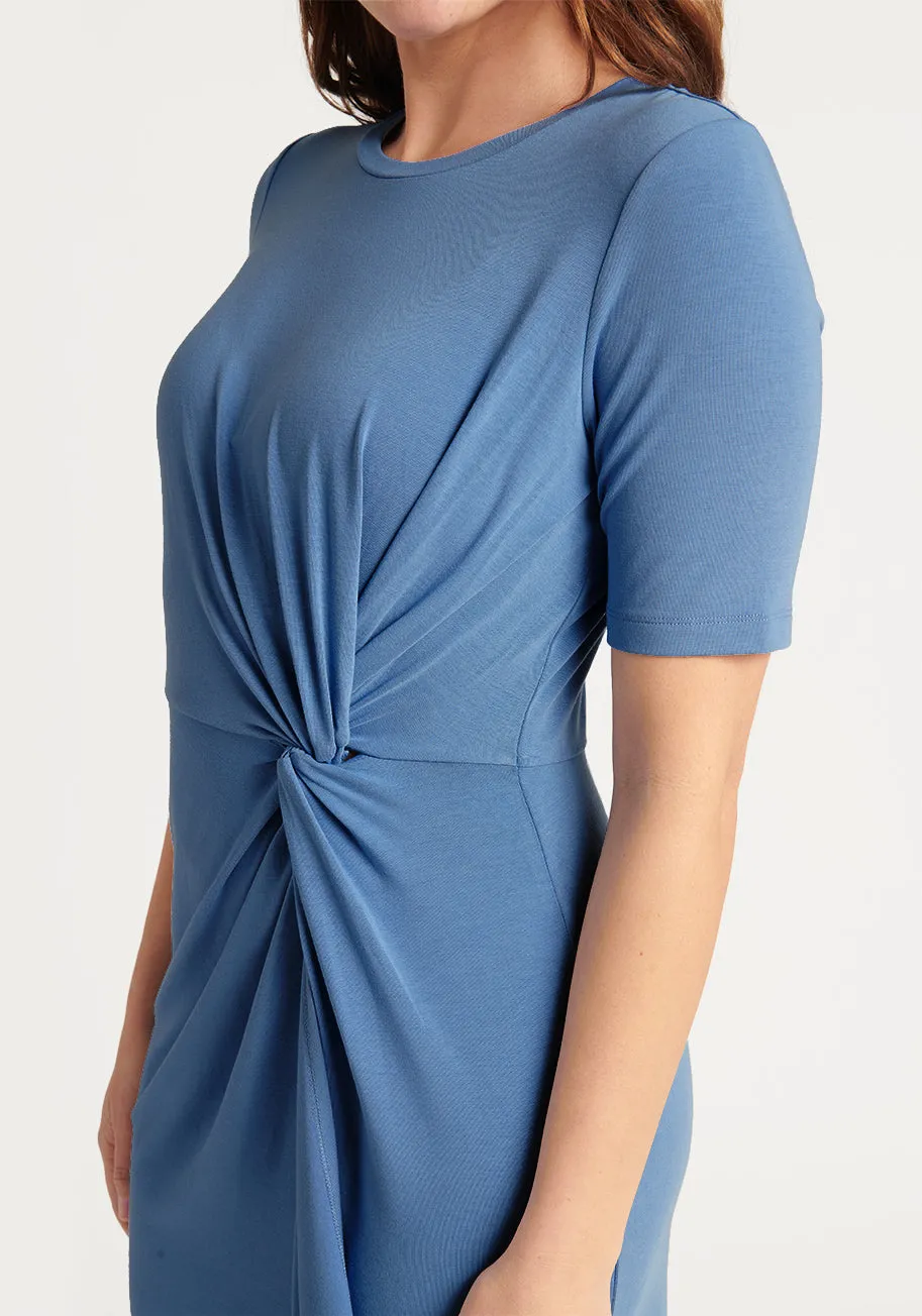 Knot Jersey Dress (Quiet Harbor)