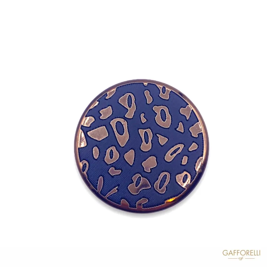 Laser Cut Polyester Button with Leopard Print D235 - Gafforelli Srl