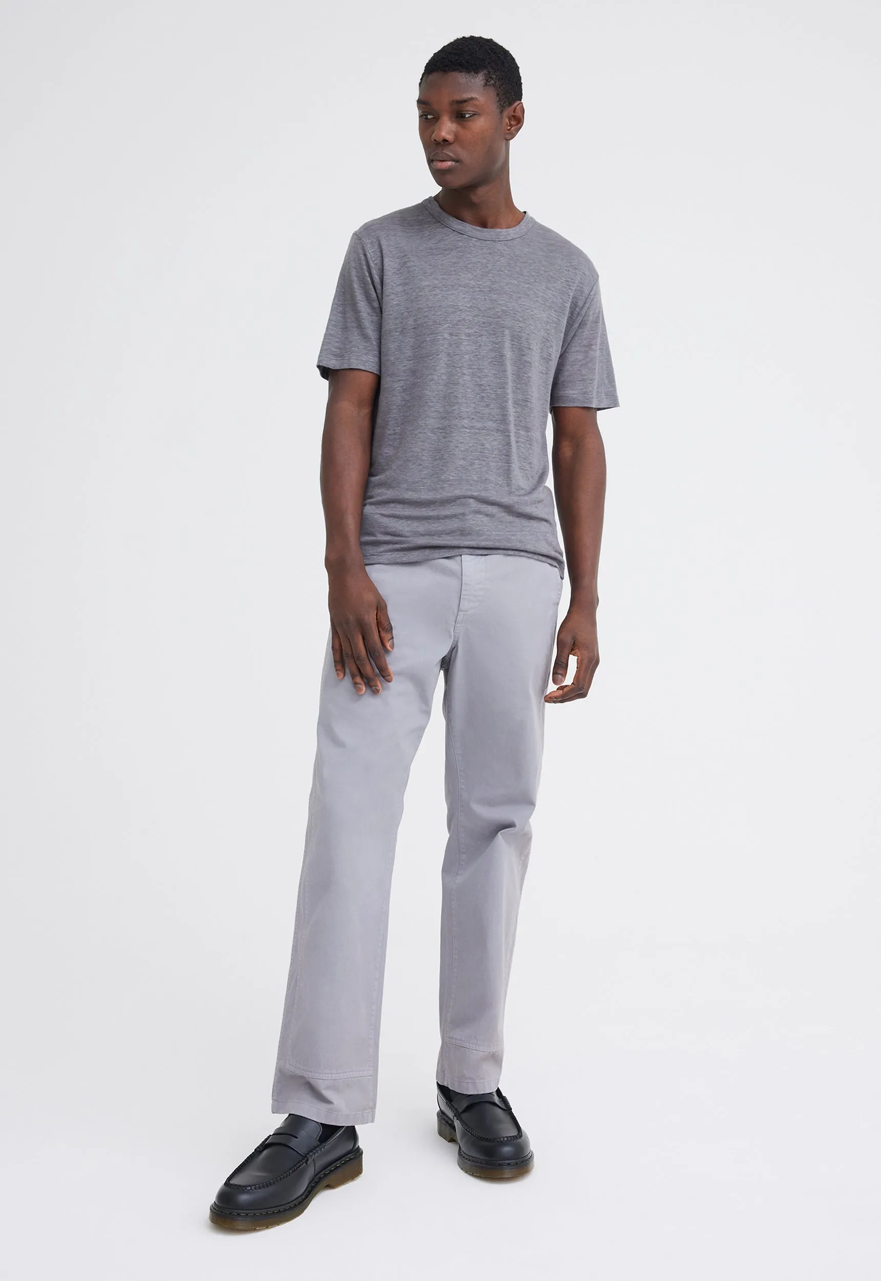 Line Linen Tee - Fob Grey