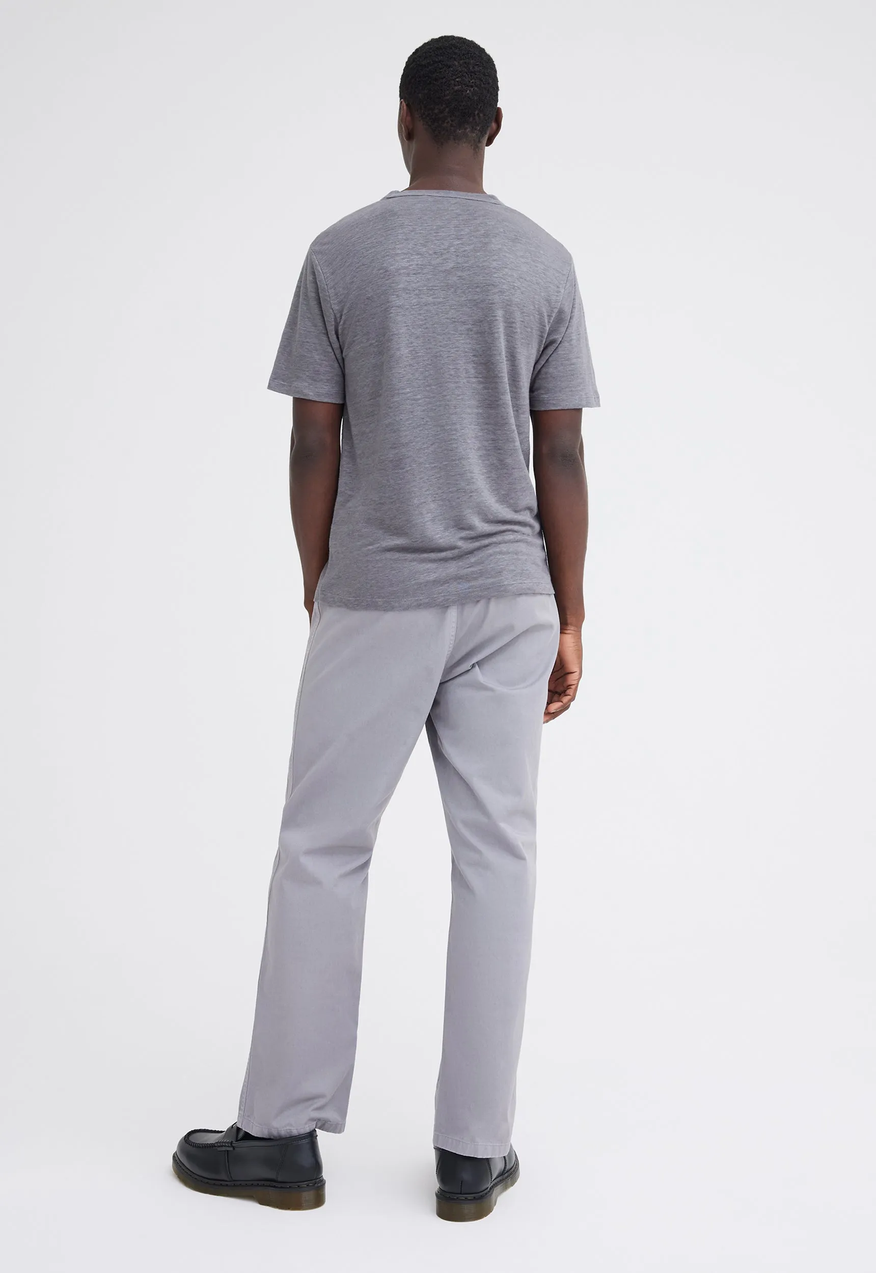 Line Linen Tee - Fob Grey