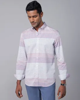 Madras Checked Shirt - Pink & Grey