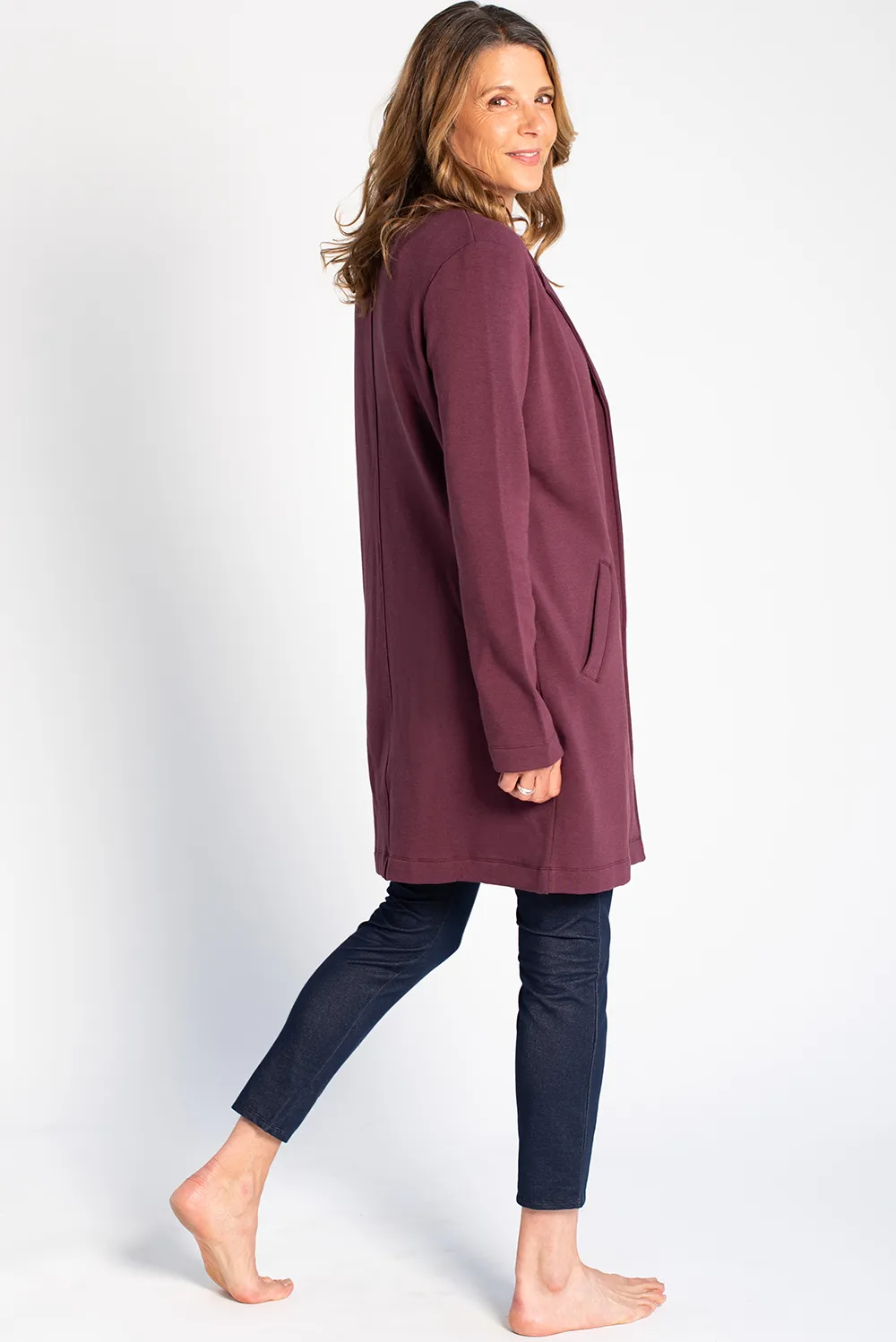 Meghan Bamboo Blazer - Plum