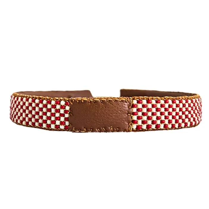 MEN BRACELET MESH RED / BONE