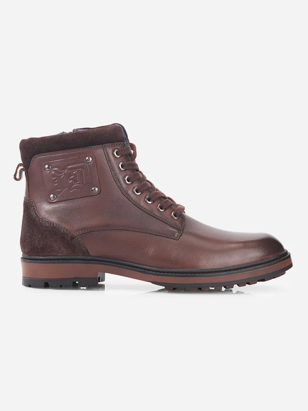 Men's Brown Round Toe Casual Lace Up Boot (ID1155 )