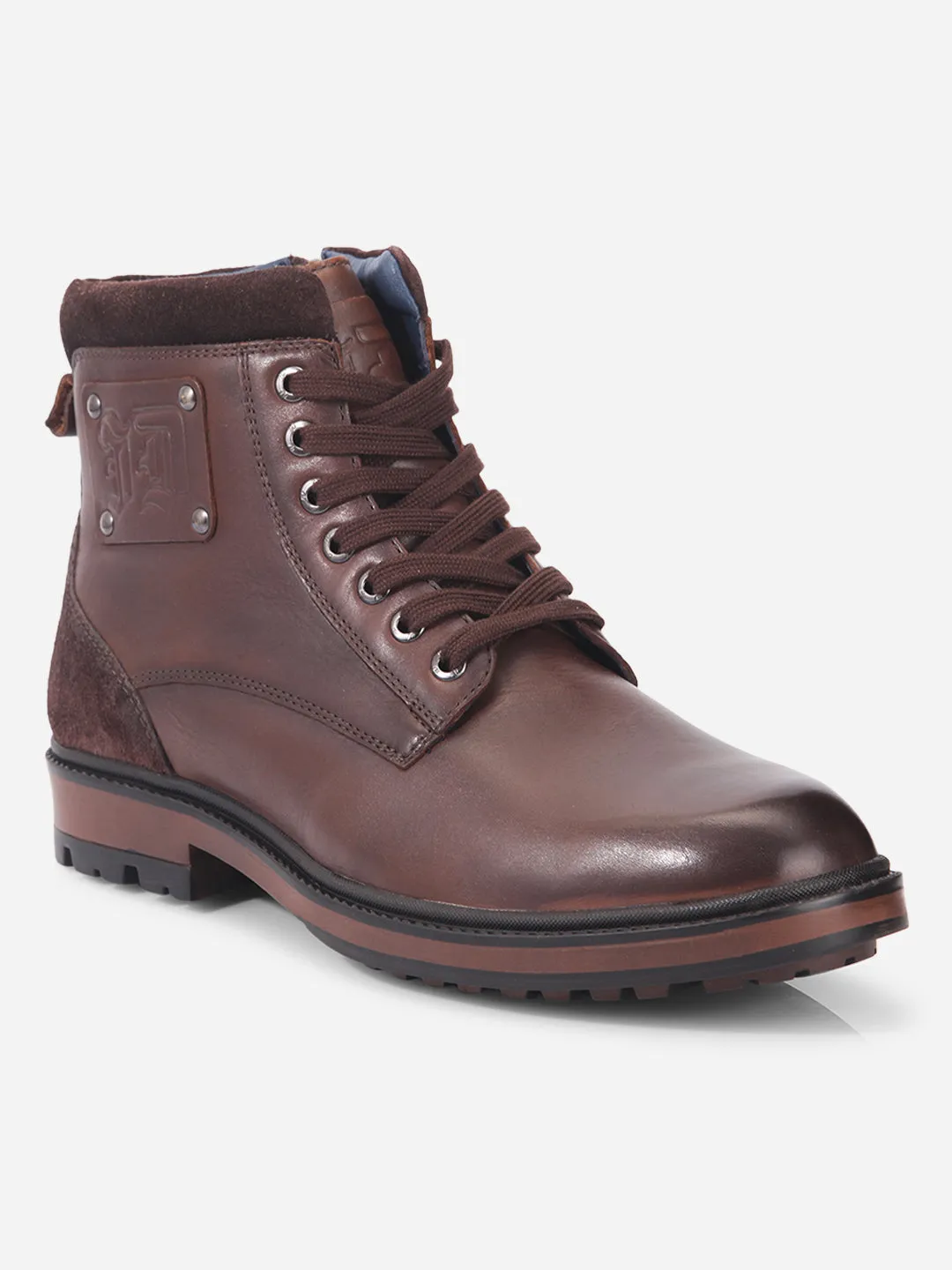 Men's Brown Round Toe Casual Lace Up Boot (ID1155 )