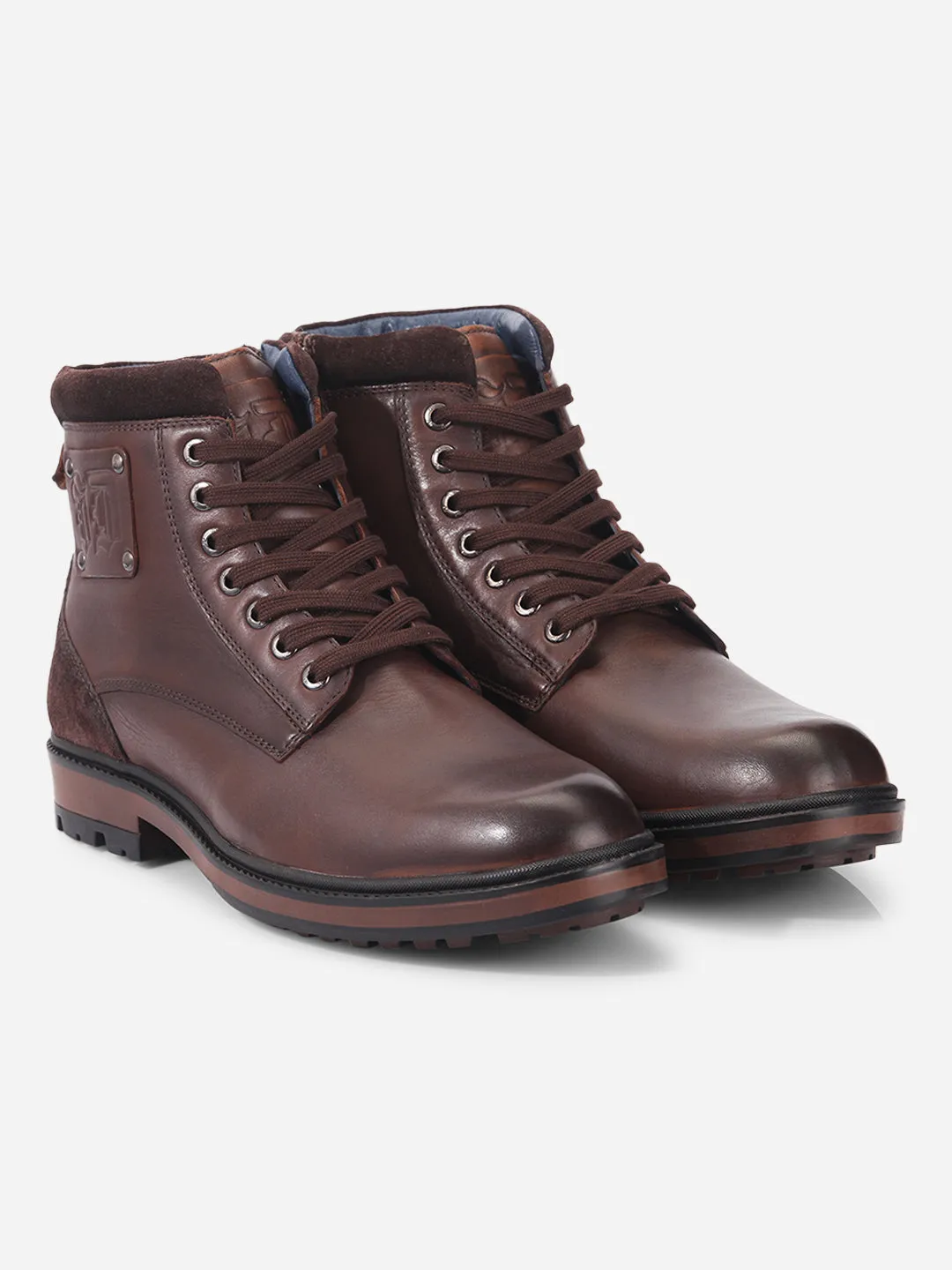 Men's Brown Round Toe Casual Lace Up Boot (ID1155 )