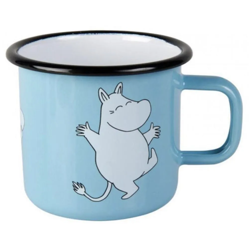 Moomin Enamel Mug 2.5 dl Retro Moomintroll Light Blue