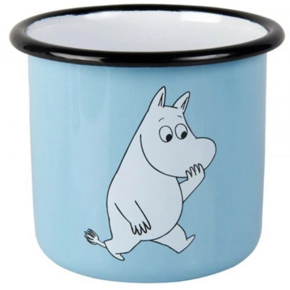 Moomin Enamel Mug 2.5 dl Retro Moomintroll Light Blue