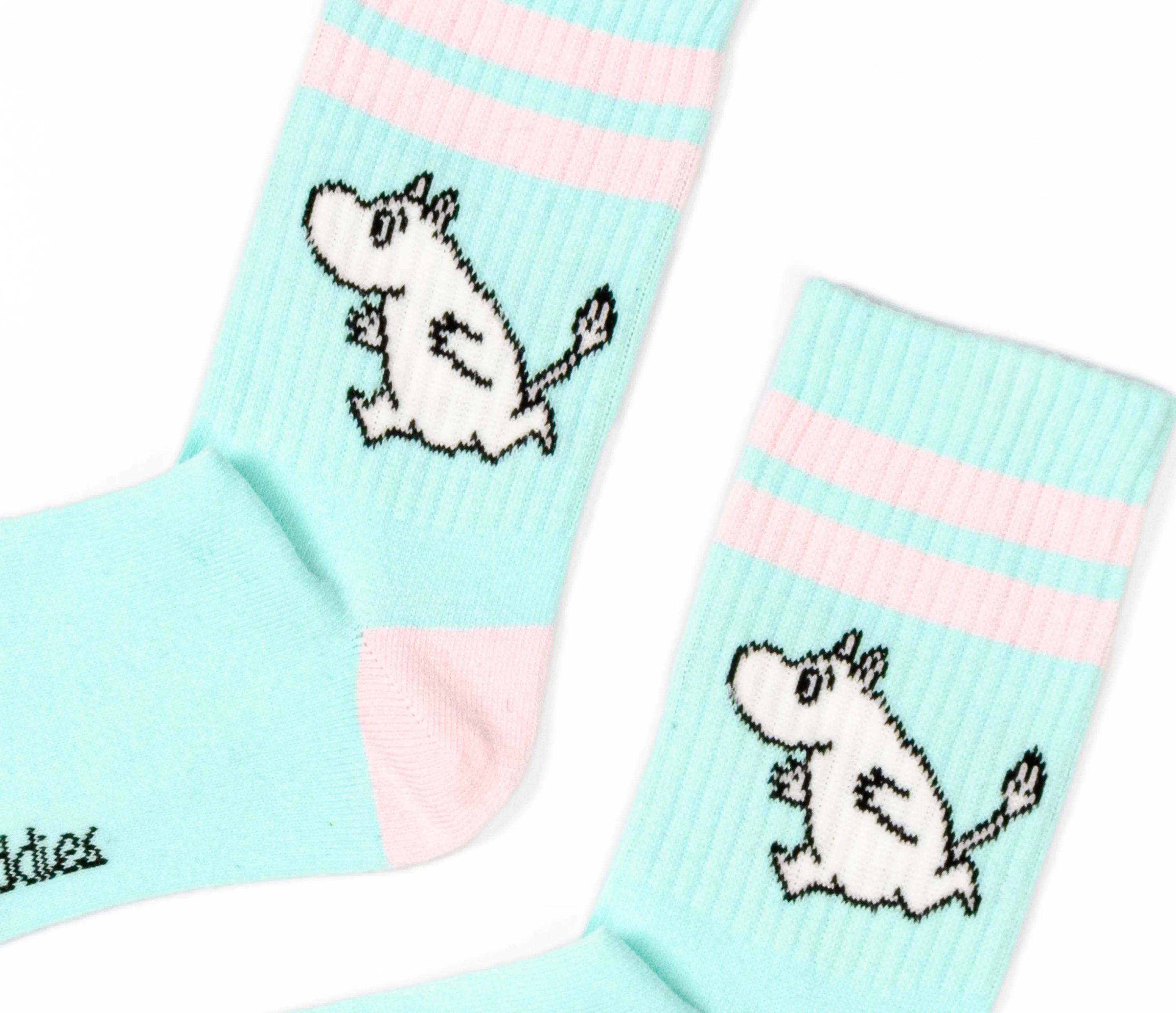 Moomintroll Retro Ladies Socks - Light Blue