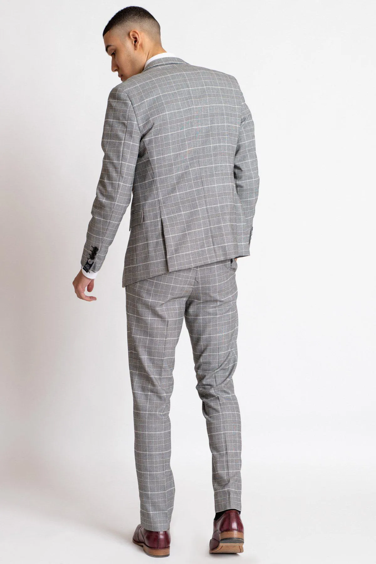 Olympic Swimmer James Guy in Ross Grey Check Suit