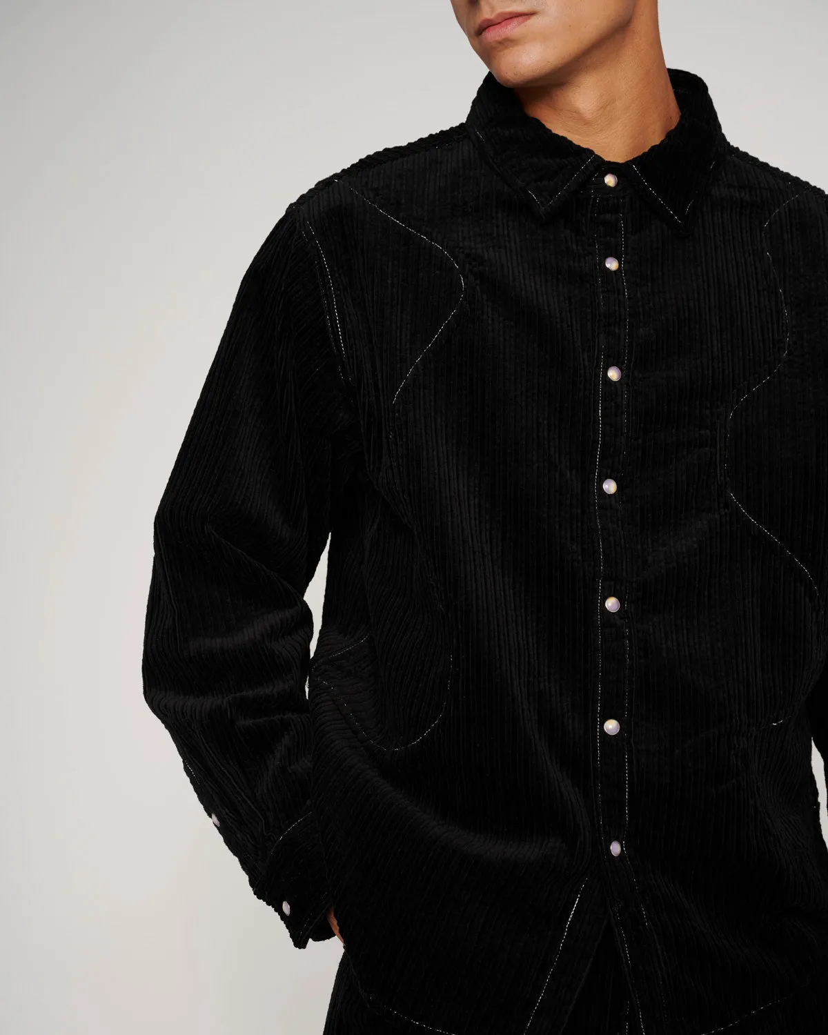 Organic Panel Ranch Shirt - Black