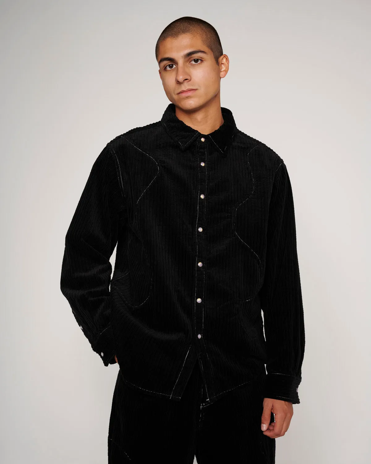 Organic Panel Ranch Shirt - Black