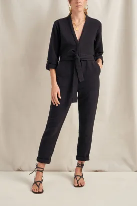 Pan Black Boucle Jumpsuit