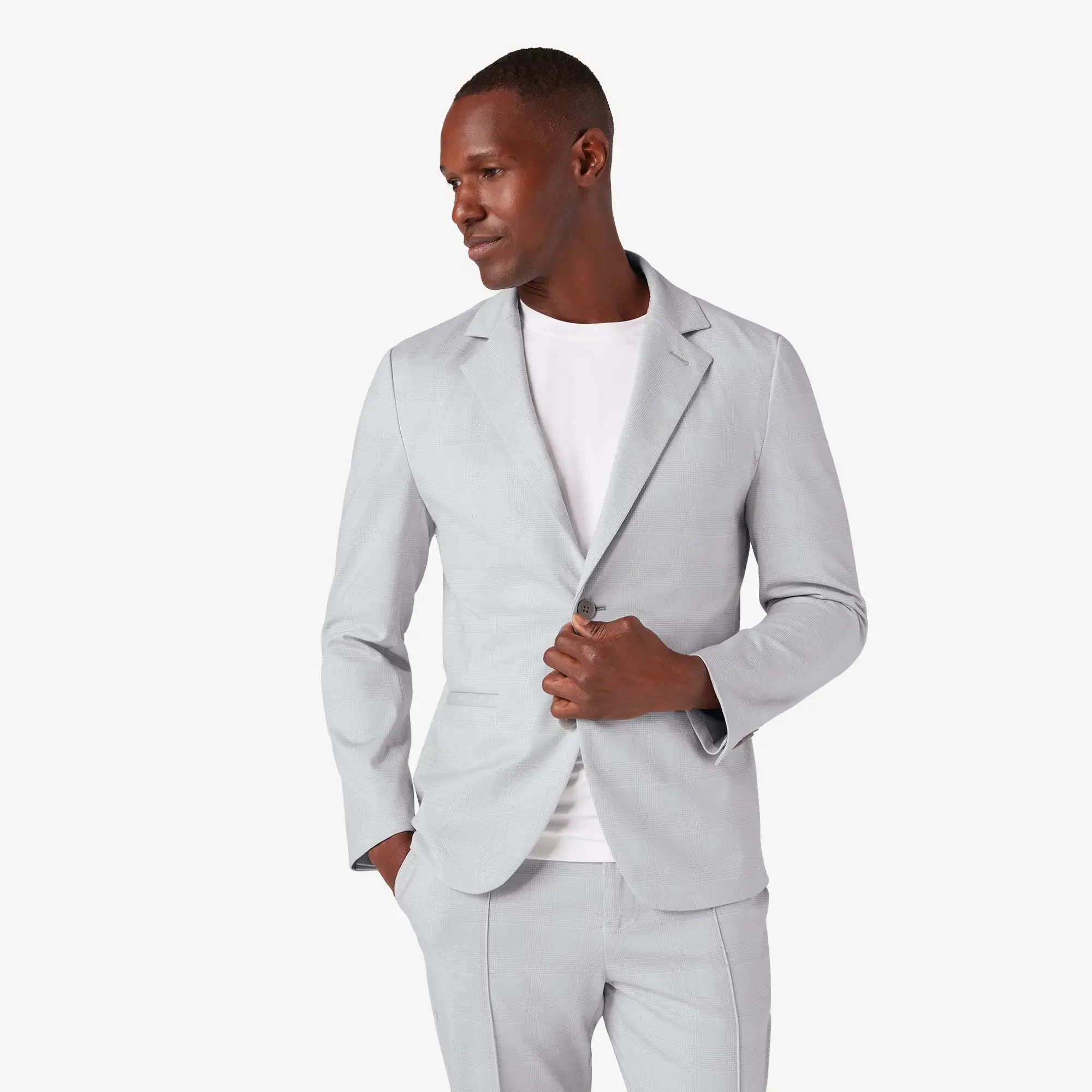 Parker Blazer - Aluminum Glen Plaid - Mizzen and Main