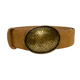 Pebbled Suede Belt