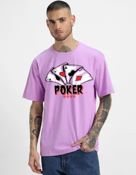 POKER Lilac Oversized Tshirt