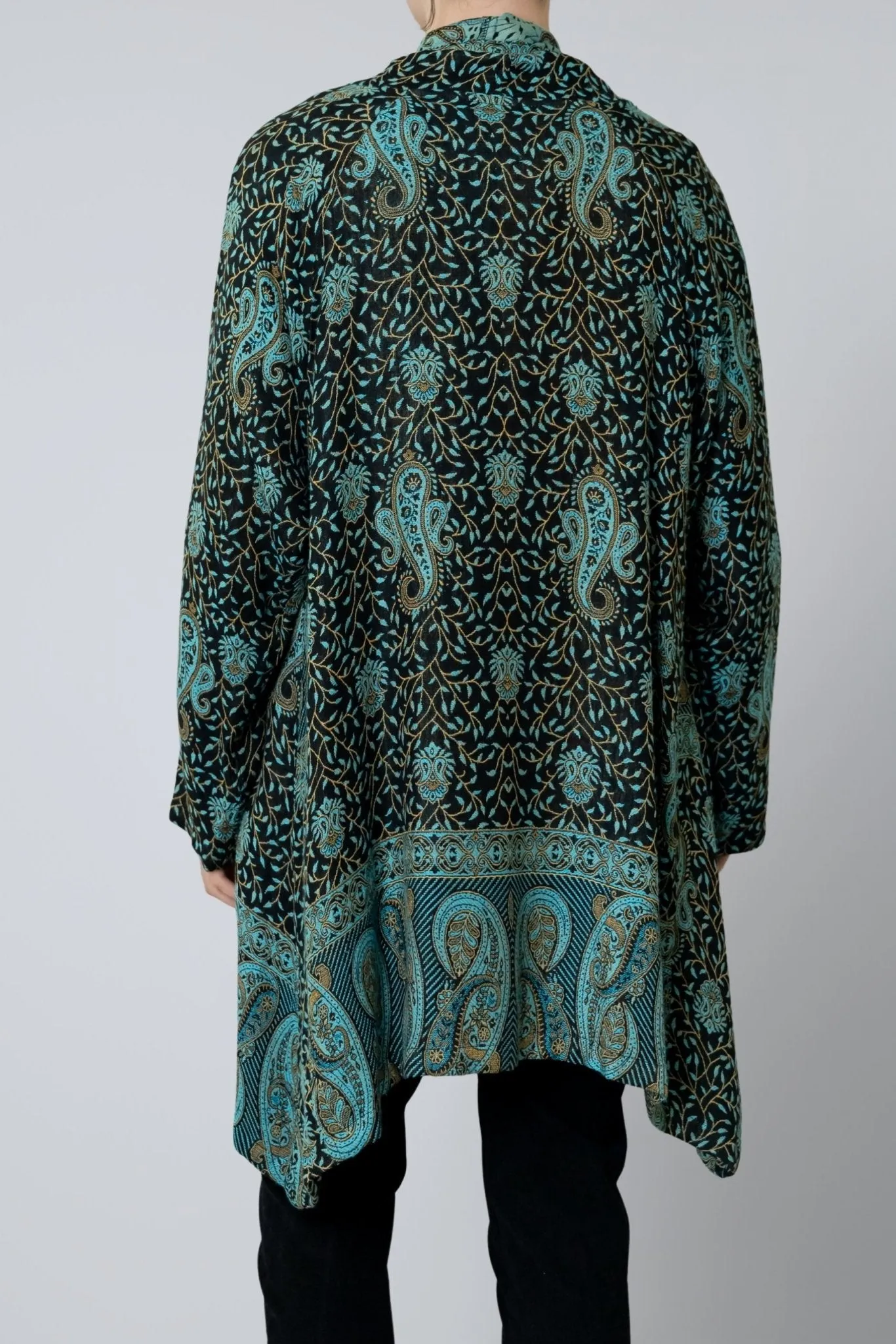 Printed Jacket - Turquoise Paisley