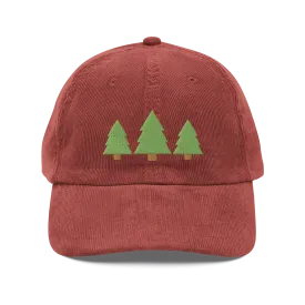 "Get Out" Pine Trees Corduroy Cap (Adult)