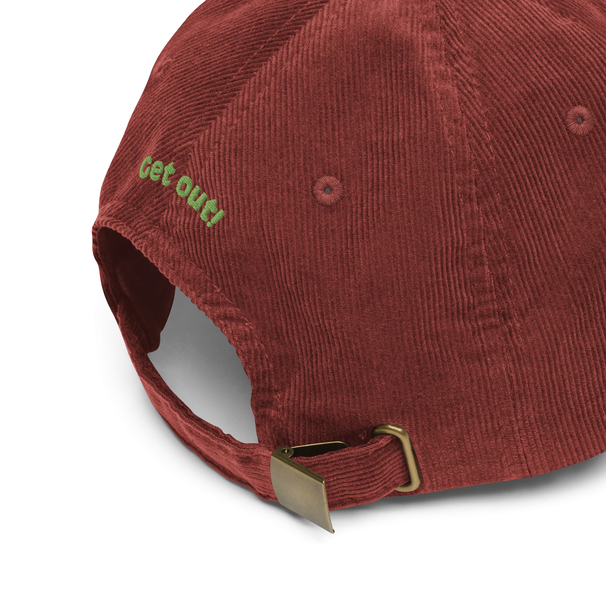 "Get Out" Pine Trees Corduroy Cap (Adult)