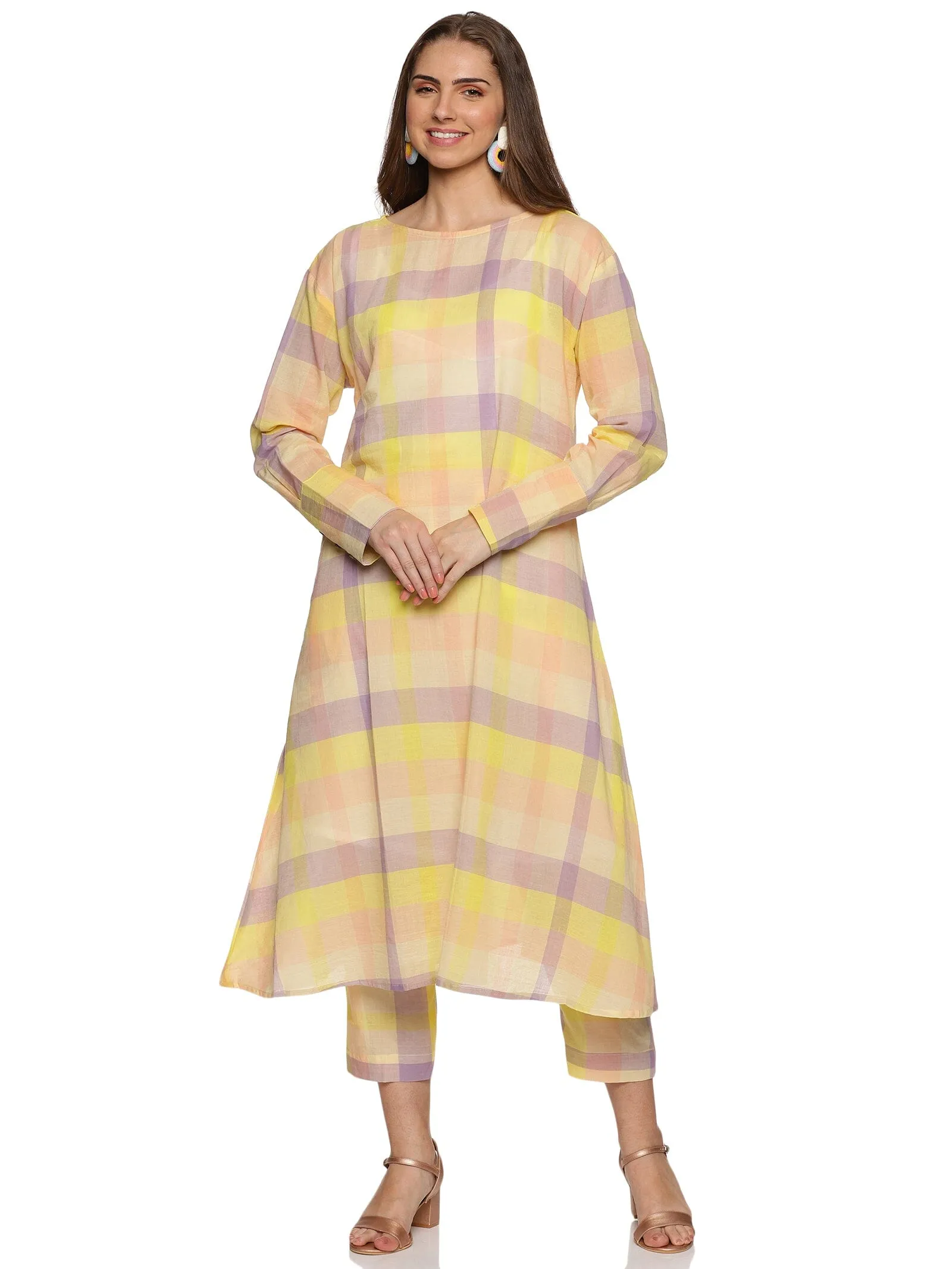 "Solstice" Handloom Checked Co-Ord Set