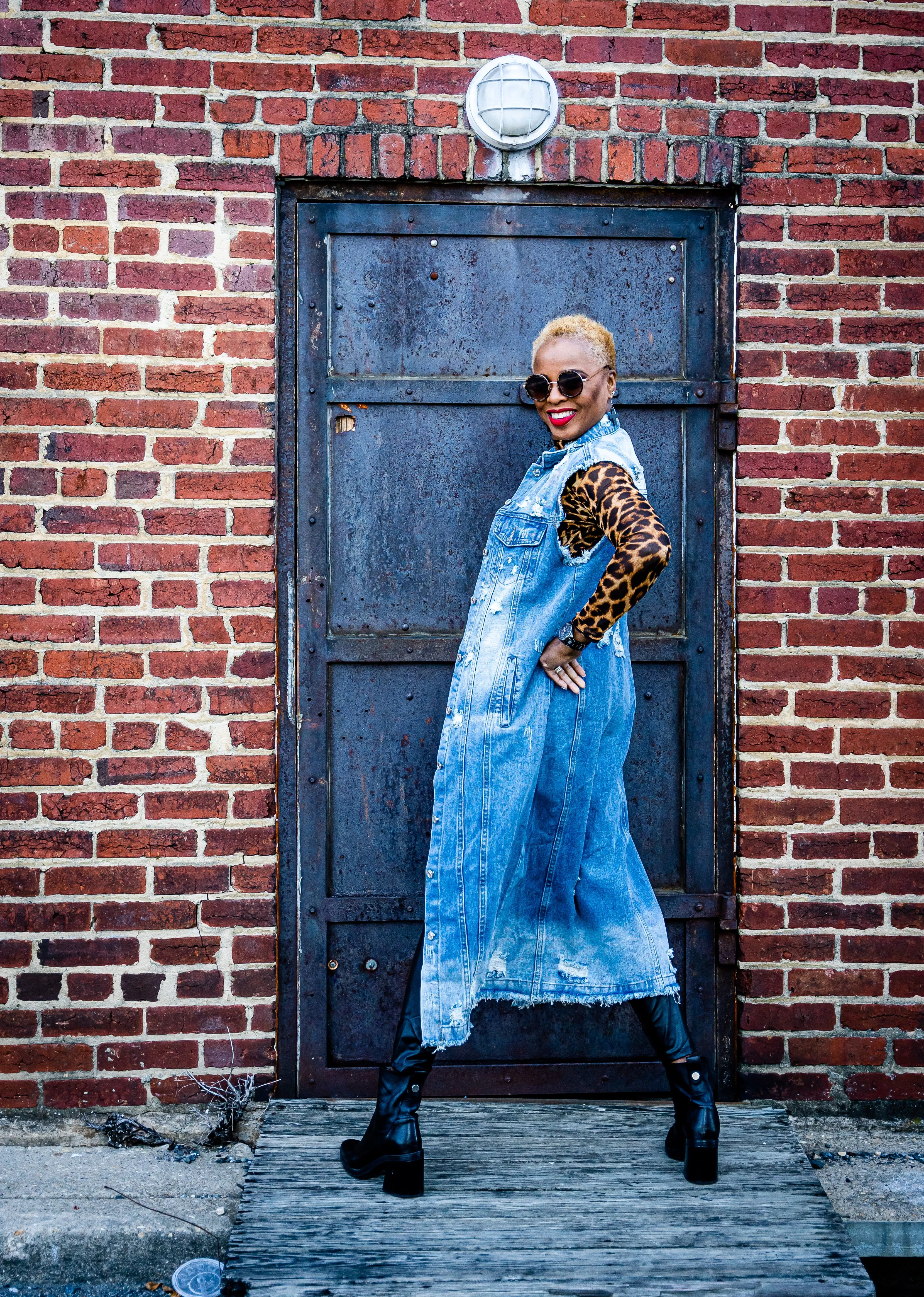 She Believed Distressed Denim Duster Vest