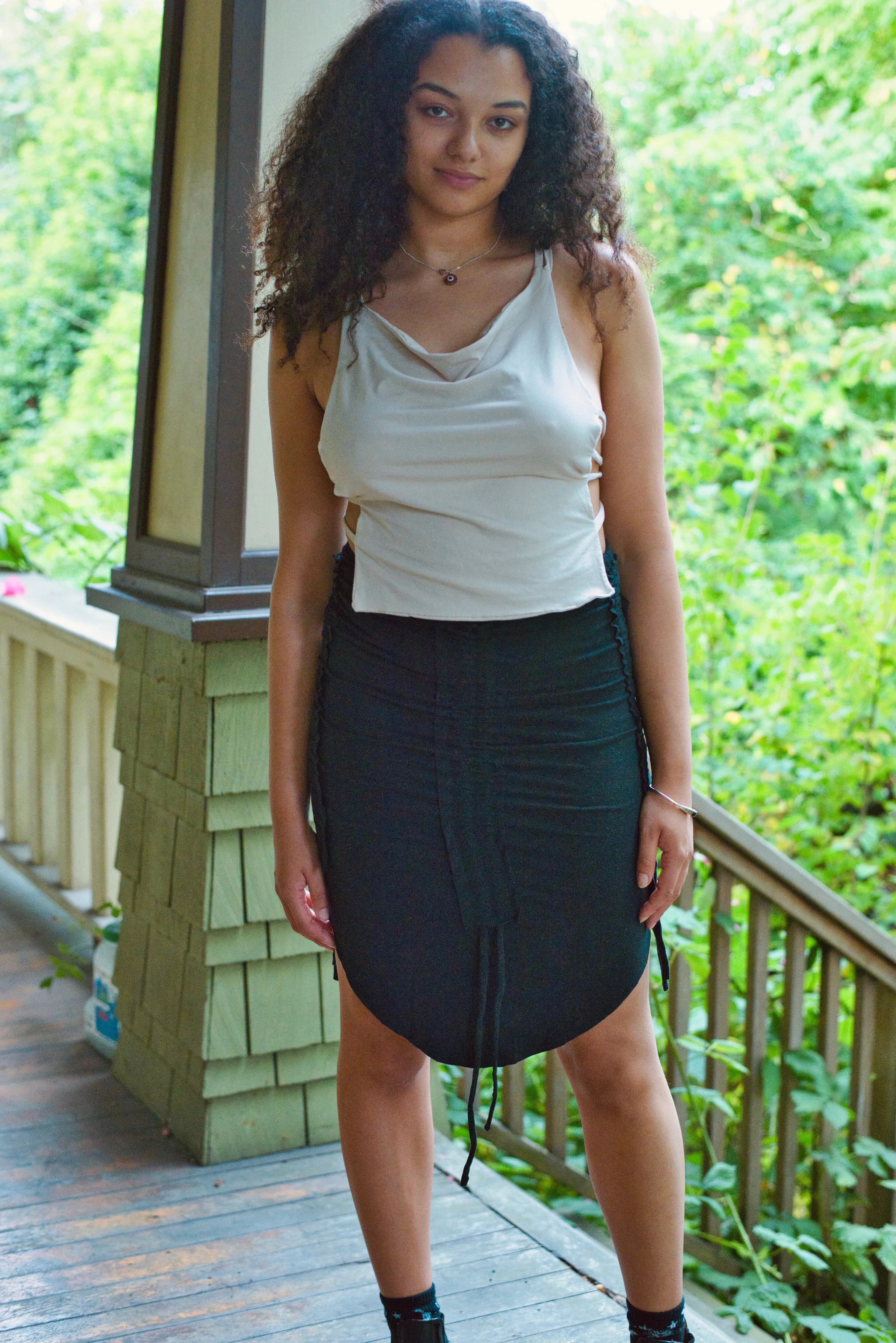 Shiva Black Hemp Jungle skirt